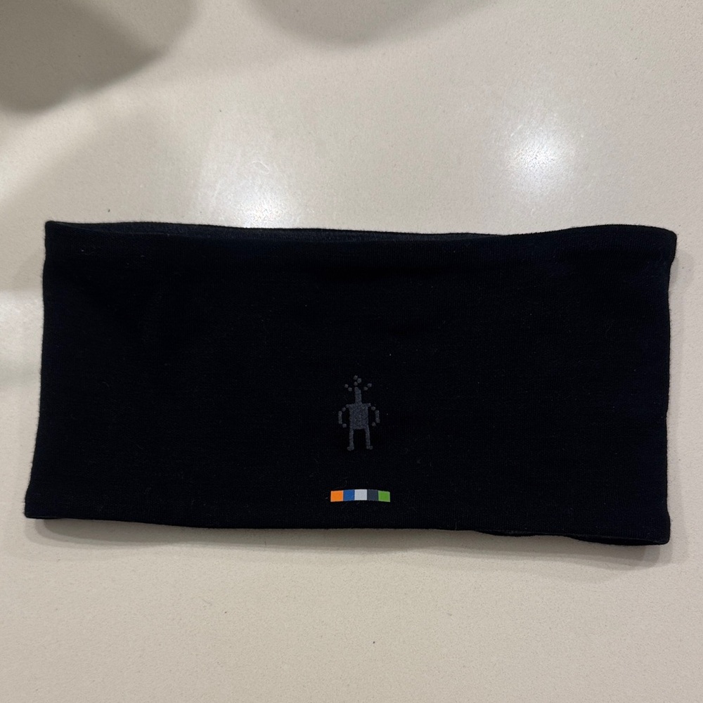 Smartwool Black Headband with Colorful Accents